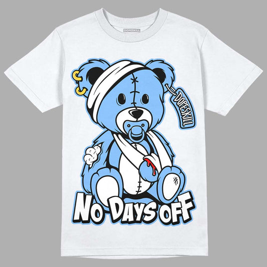 Jordan 9 Powder Blue DopeSkill T-Shirt Hurt Bear Graphic Streetwear - White