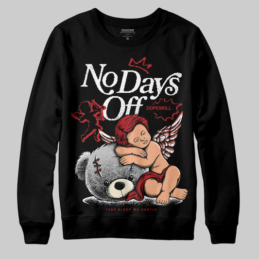 Jordan 1 Retro High OG Black Toe Reimagined DopeSkill Sweatshirt New No Days Off Graphic Streetwear - Black