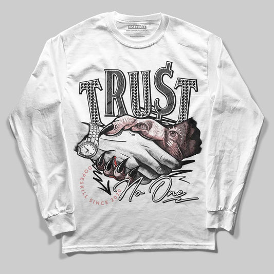 Harris Tweed x Wmns Dunk Low 'Black Phantom' DopeSkill Long Sleeve T-Shirt Trust No One Graphic Streetwear - White