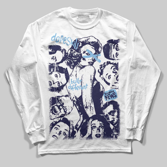 University Blue Sneakers DopeSkill Long Sleeve T-Shirt Built Different Graphic Streetwear - White