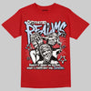 Jordan 11 Retro Cherry DopeSkill T-Shirt Distorted Realms Graphic Streetwear - Red