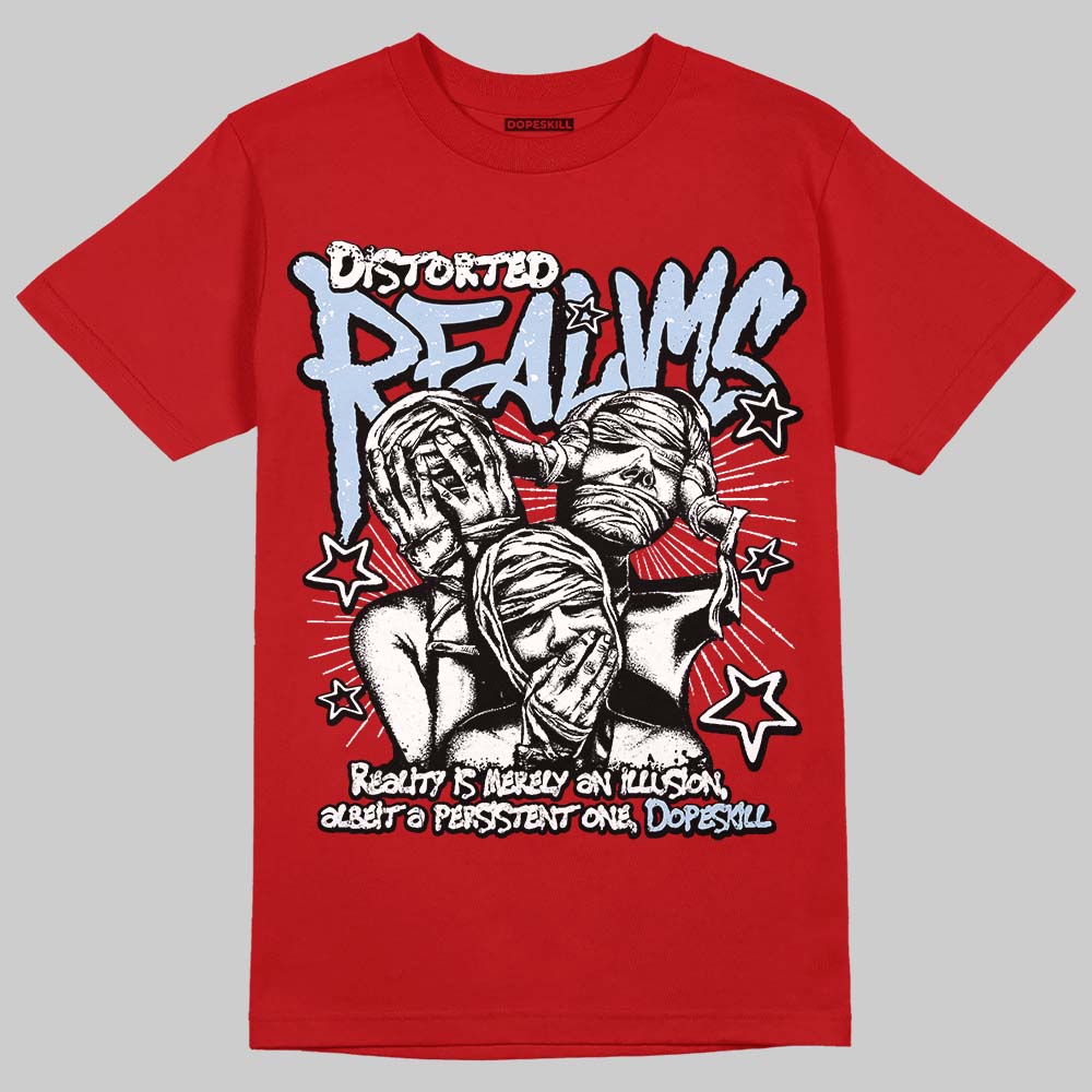 Jordan 11 Retro Cherry DopeSkill T-Shirt Distorted Realms Graphic Streetwear - Red