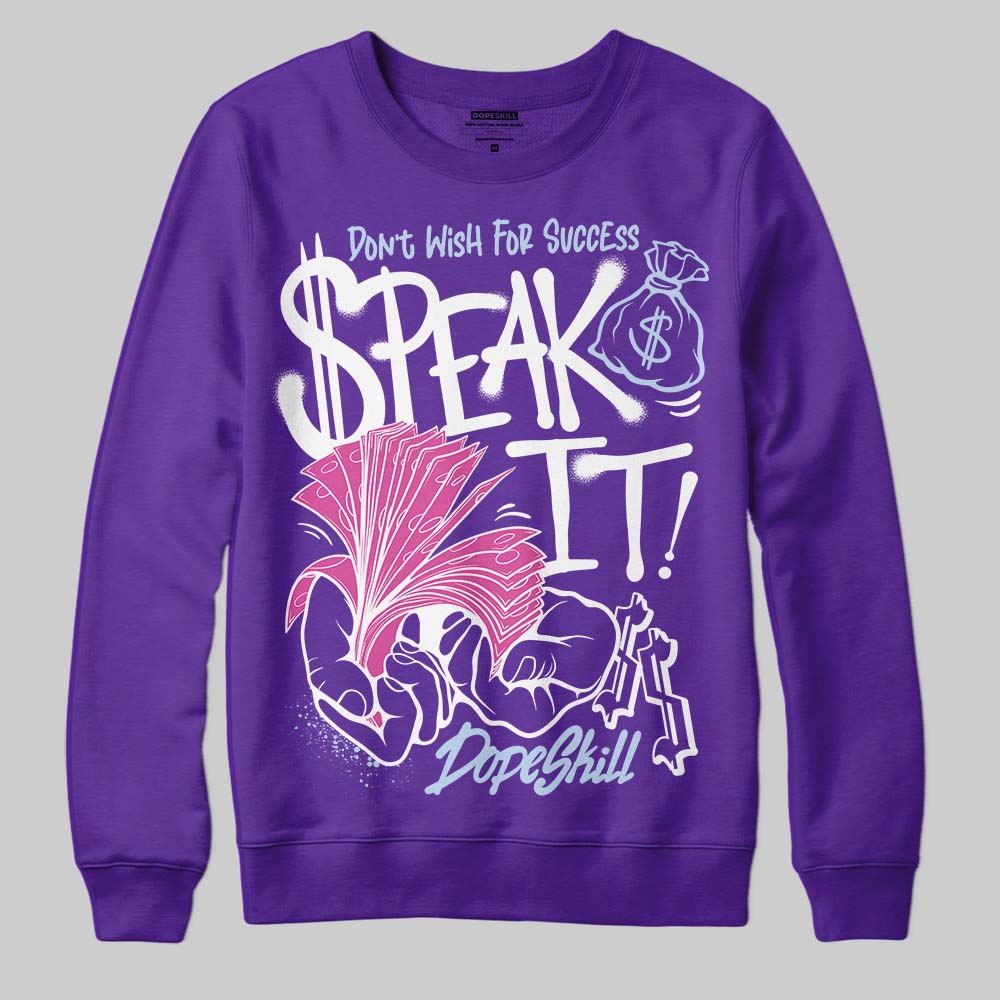 Jordan 5 OG “Grape” DopeSkill Sweatshirt Speak It Graphic Streetwear - Purple