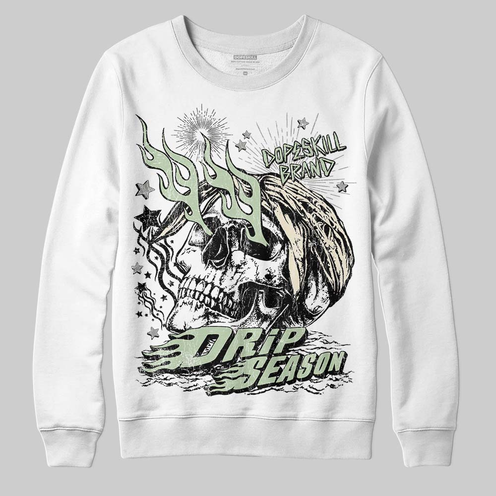 Jordan 4 WMNS “Seafoam” (2025) DopeSkill Sweatshirt Drip Season Graphic Streetwear - White