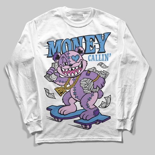 PURPLE Sneakers DopeSkill Long Sleeve T-Shirt Money Callin' Graphic Streetwear - White