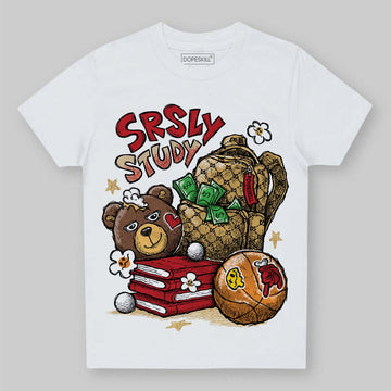 Jordan 4 Retro “Pizza” DopeSkill Toddler Kids T-shirt SRSLY Study Graphic Streetwear - White