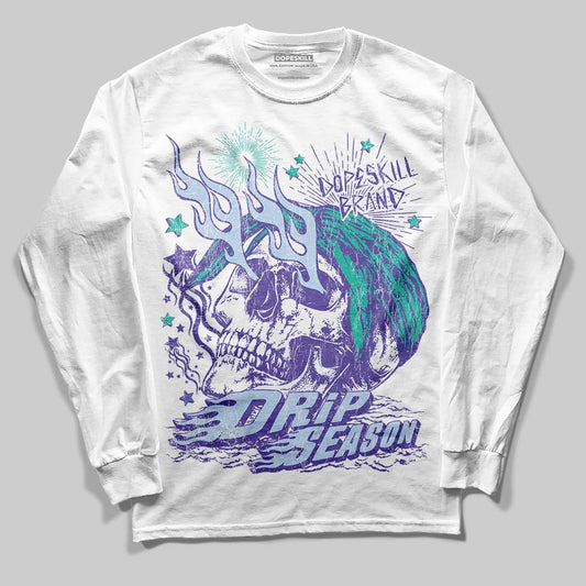 Jordan 5 OG “Grape” DopeSkill Long Sleeve T-Shirt Drip Season Graphic Streetwear - White