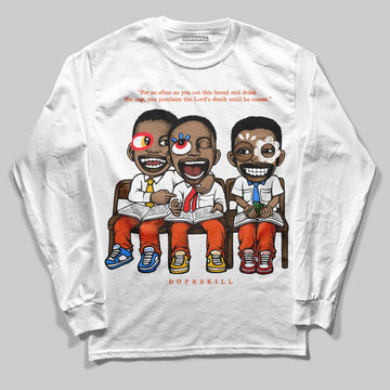 MSCHF Super Normal 2 Orange Milk DopeSkill Long Sleeve T-Shirt First Sunday Graphic Streetwear - White