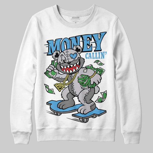 Grey Sneakers DopeSkill Sweatshirt Money Callin' Graphic Streetwear - White