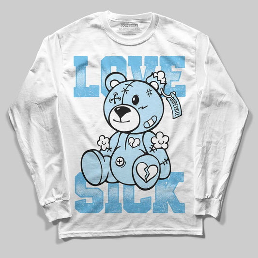 Jordan 11 Retro Legend Blue DopeSkill Long Sleeve T-Shirt Love Sick Graphic Streetwear - White