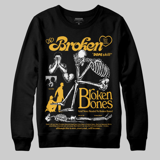 Jordan 5 'Tokyo' DopeSkill Sweatshirt Broken Bones Graphic Streetwear - Black