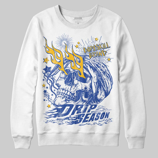 Royal Blue Sneakers DopeSkill Sweatshirt Drip Season Graphic Streetwear - White