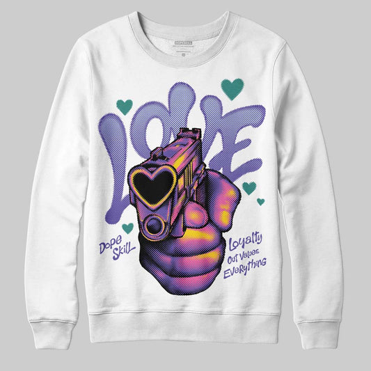 Jordan 5 OG “Grape” DopeSkill Sweatshirt Love Shot Graphic Streetwear - White