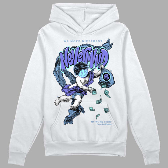 University Blue Sneakers DopeSkill Hoodie Sweatshirt Nevermind Graphic Streetwear - White