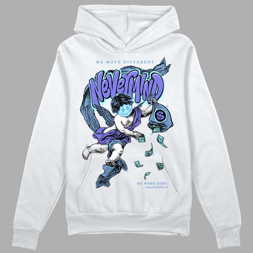 University Blue Sneakers DopeSkill Hoodie Sweatshirt Nevermind Graphic Streetwear - White