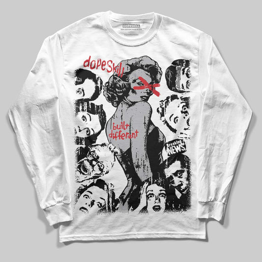 Jordan 4 OG “White Cement” DopeSkill Long Sleeve T-Shirt Built Different Graphic Streetwear - White