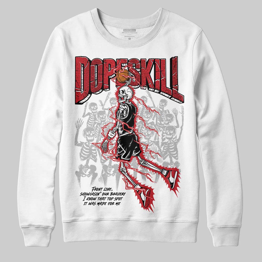Jordan 1 High OG “Ruby” DopeSkill Sweatshirt Thunder Dunk Graphic Streetwear - White