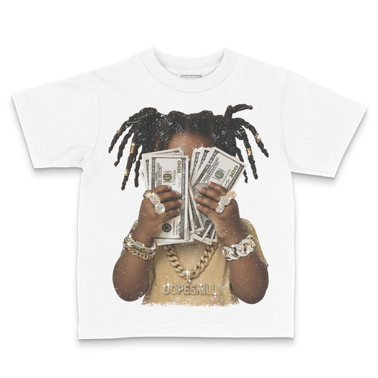 Jordan 12 Retro 'Taxi' 2025 DopeSkill Toddler Kids T-shirt Rich Youth Graphic Streetwear - White