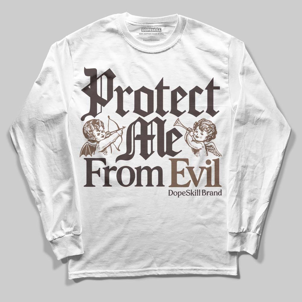 SoleFly x Air Jordan 12 Retro SP 'Cafecito/Baroque Brown' DopeSkill Long Sleeve T-Shirt Protect Me From Evil Graphic Streetwear - White