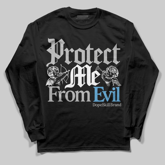 Jordan 10 OG “Steel” DopeSkill Long Sleeve T-Shirt Protect Me From Evil Graphic Streetwear - Black