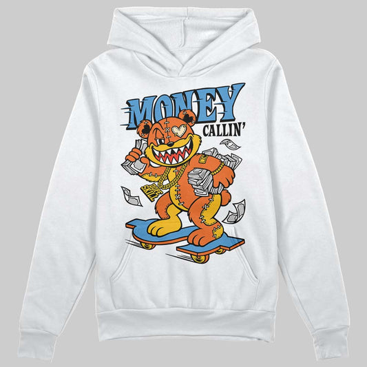 Orange, Black and White Sneakers DopeSkill Hoodie Sweatshirt Money Callin' Graphic Streetwear - White