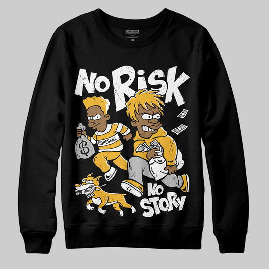 Jordan 5 'Tokyo' DopeSkill Sweatshirt No Risk No Story Graphic Streetwear - Black