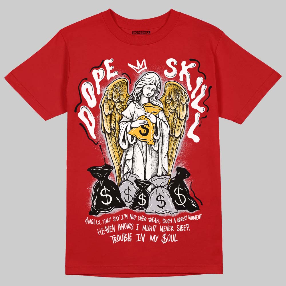 Nigel Sylvester x Air Jordan 4 ‘Brick by Brick’ DopeSkill T-Shirt Angels Graphic Streetwear - Red