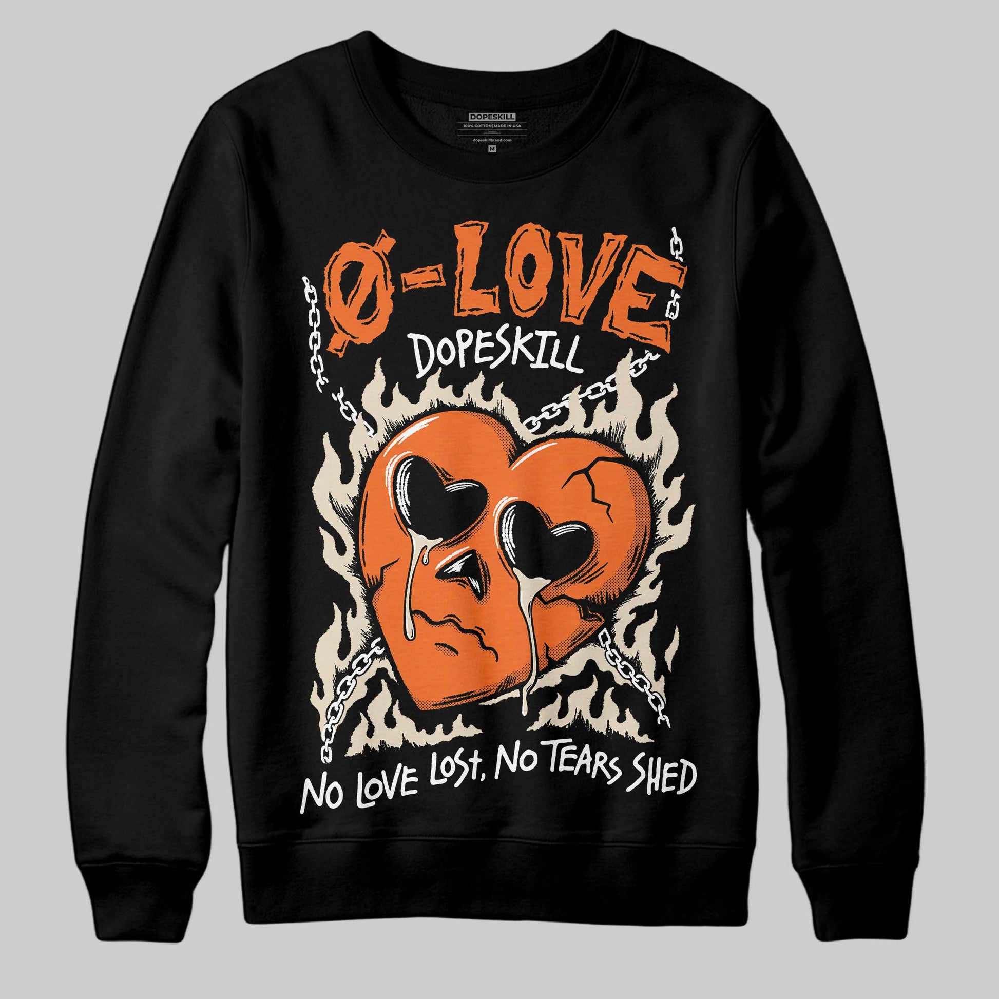 Jordan 3 “Starfish” DopeSkill Sweatshirt Crying Heart Graphic Streetwear - Black