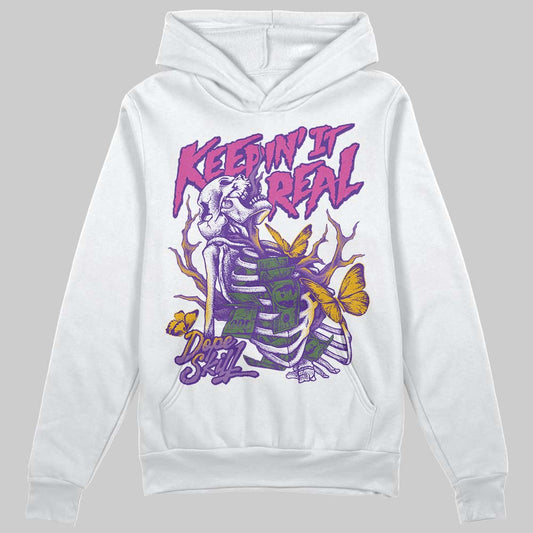 PURPLE Sneakers DopeSkill Hoodie Sweatshirt Keepin' It Real Graphic Streetwear - WHite
