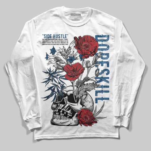 Jordan 12 Retro French Blue (2025) DopeSkill Long Sleeve T-Shirt Side Hustle Graphic Streetwear