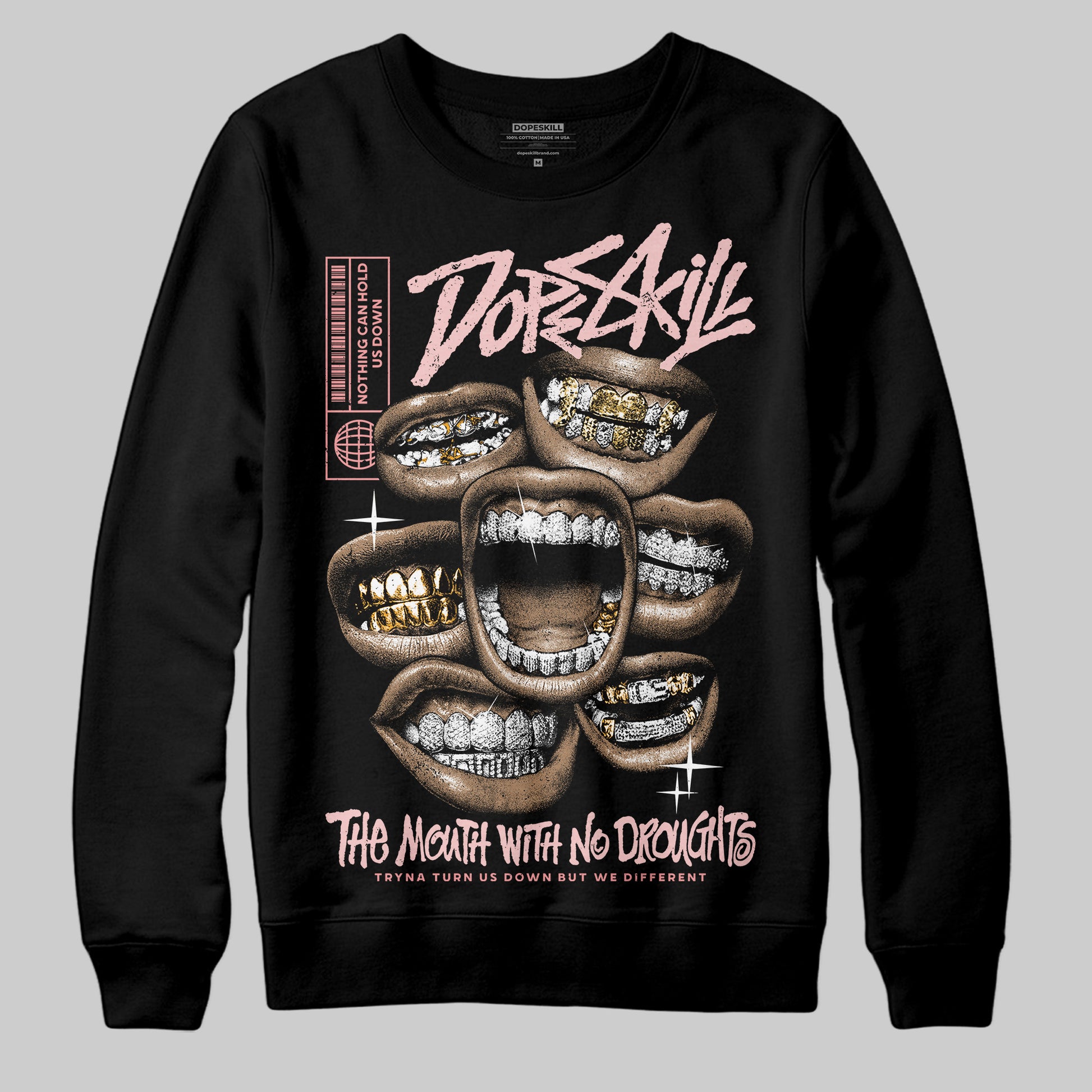 Jordan 3 Retro Valentine's Day Treat Yourself (2025) DopeSkill Sweatshirt The Mouth With No Droughts Graphic Streetwear - Black