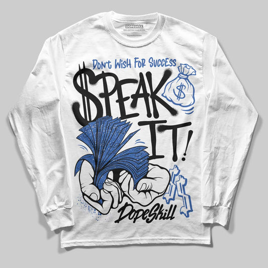Awake NY x Jordan 5 Retro 'Black Racer Blue' DopeSkill Long Sleeve T-Shirt Speak It Graphic Streetwear - White