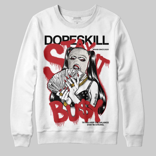 Nigel Sylvester x Jordan 1 Low OG “Nitro” DopeSkill Sweatshirt Stay It Busy Graphic Streetwear - White