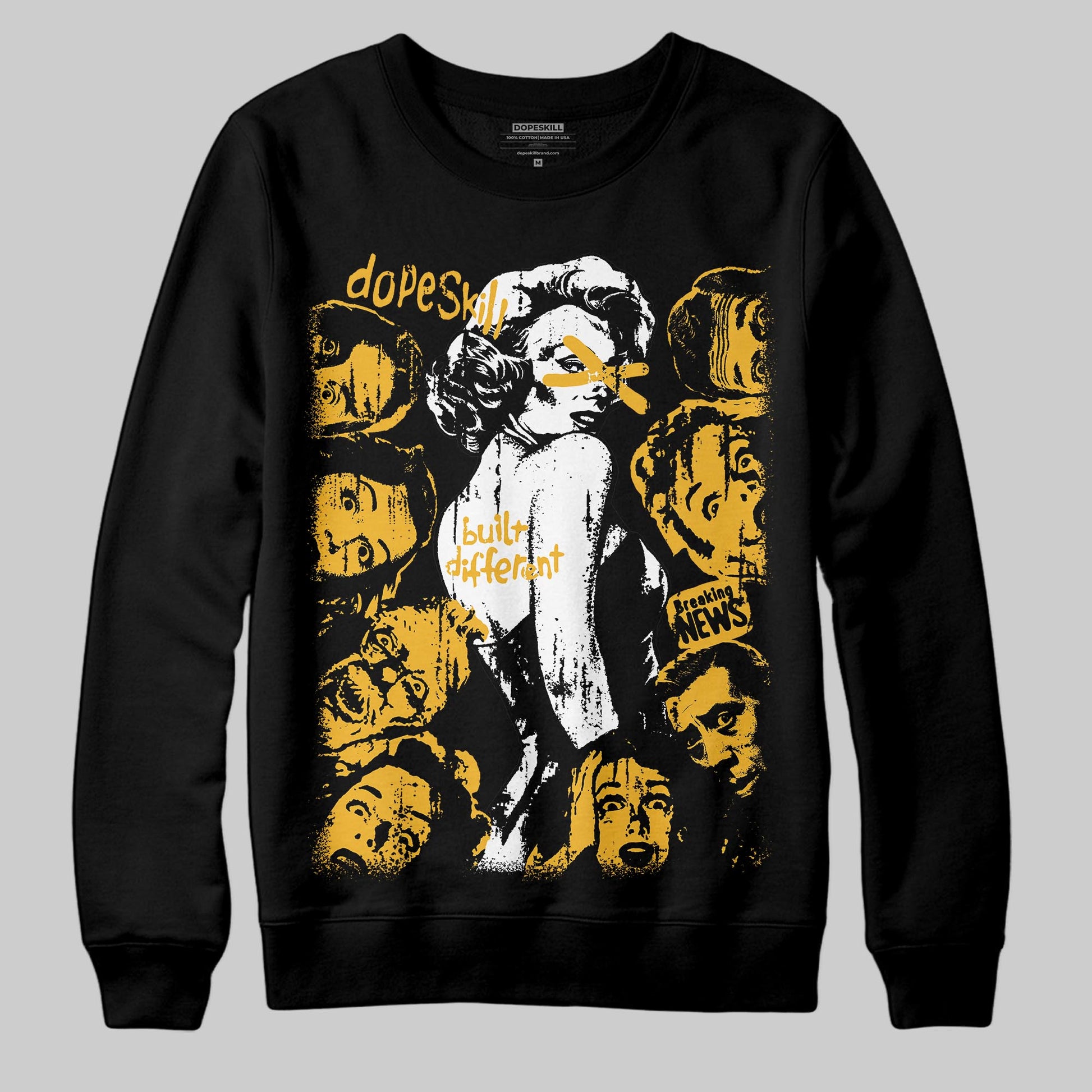 Jordan 5 'Tokyo' DopeSkill Sweatshirt Built Different Graphic Streetwear - Black