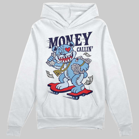 University Blue Sneakers DopeSkill Hoodie Sweatshirt Money Callin' Graphic Streetwear - White