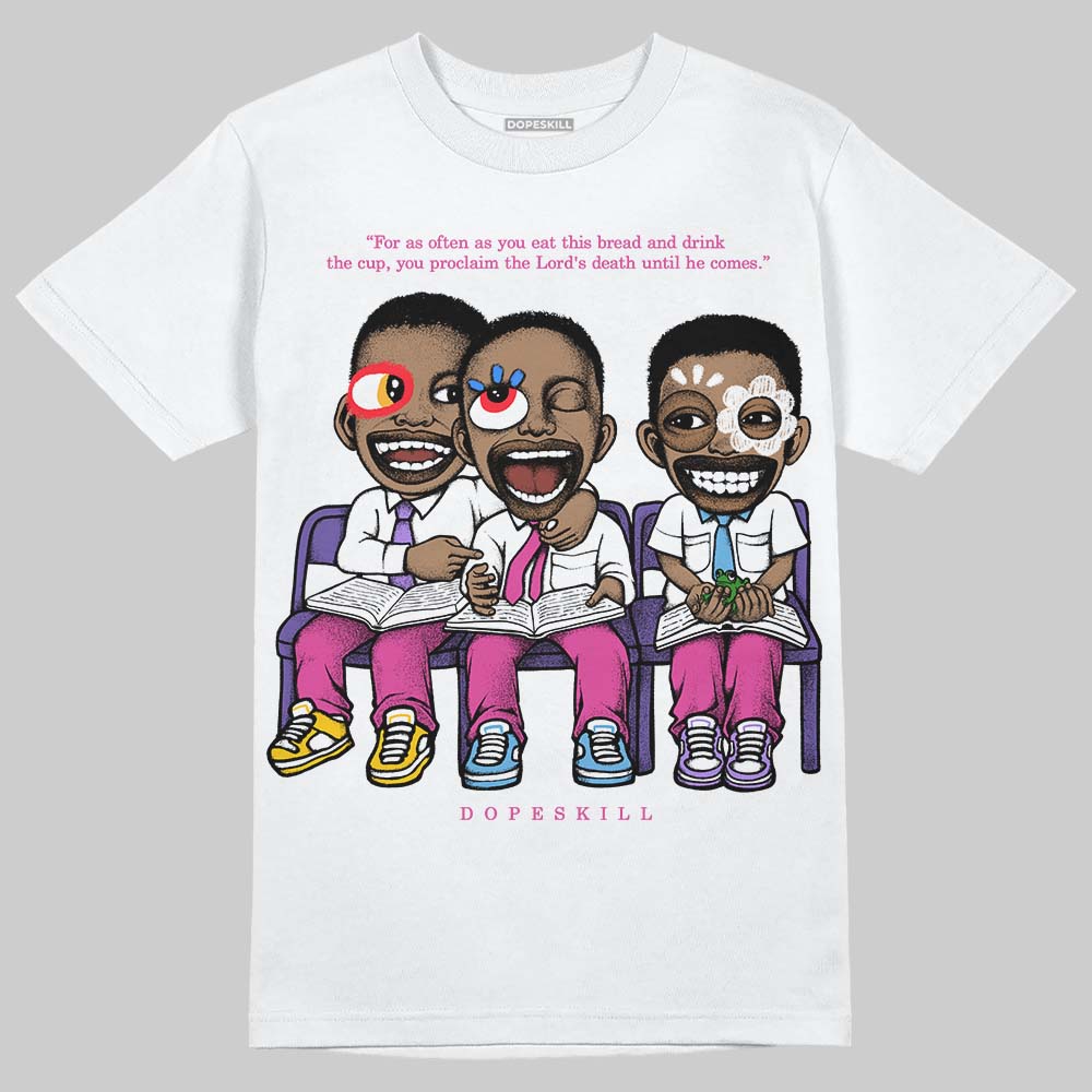Dunk Low GS “Active Fuchsia” DopeSkill T-Shirt First Sunday Graphic Streetwear - White