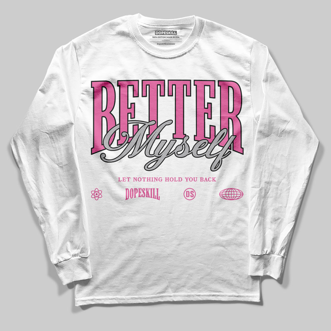 Asics Gel-Kayano 14 ‘Cream Sweet Pink’ DopeSkill Long Sleeve T-Shirt Better Myself Graphic Streetwear - White