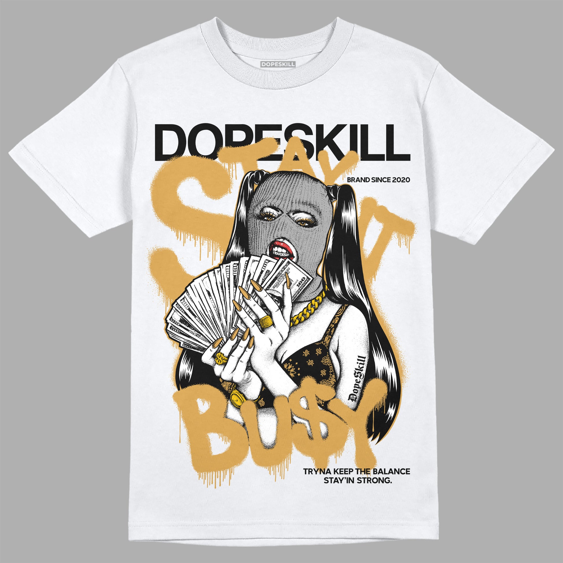 Jordan 11 "Gratitude" DopeSkill T-Shirt Stay It Busy Graphic Streetwear - White