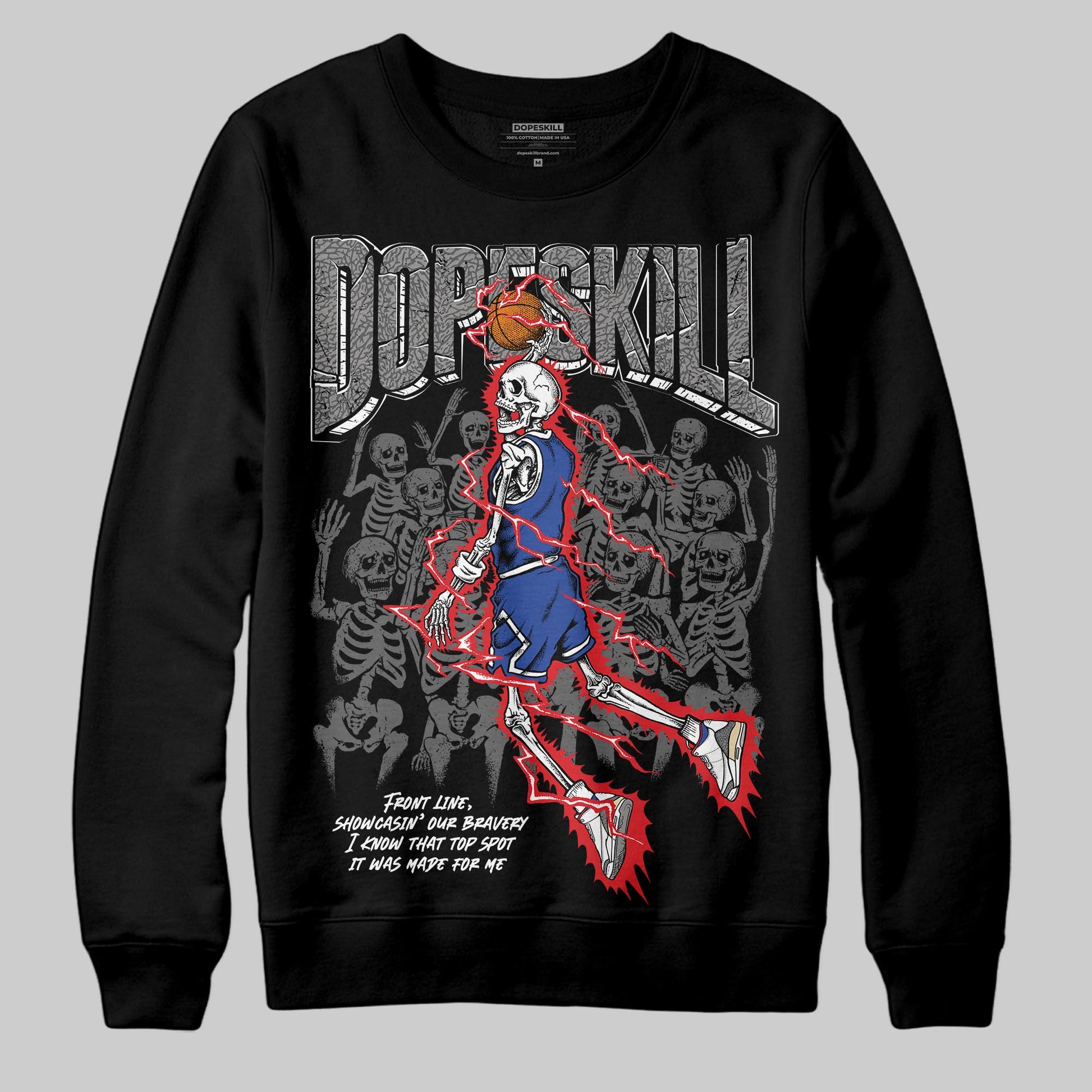 Jordan 3 “Seoul 2.0” DopeSkill Sweatshirt Thunder Dunk Graphic Streetwear - Black