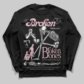 Air Max 95 OG “Pink Foam” DopeSkill Long Sleeve T-Shirt Broken Bones Graphic Streetwear - Black