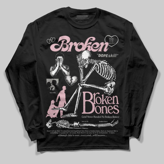 Air Max 95 OG “Pink Foam” DopeSkill Long Sleeve T-Shirt Broken Bones Graphic Streetwear - Black