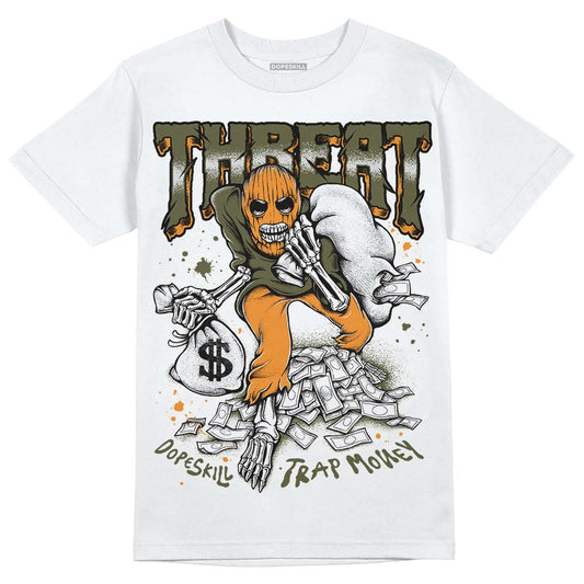 Jordan 5 "Olive" DopeSkill T-Shirt Threat Graphic Streetwear - White