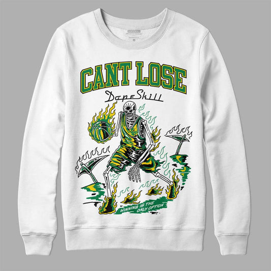 Green Sneakers DopeSkill Sweatshirt Cant Lose Graphic Streetwear - White