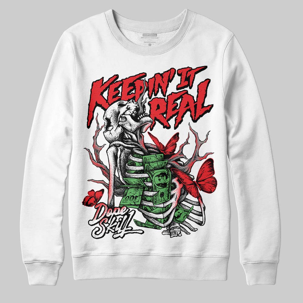 Black and White Sneakers DopeSkill Sweatshirt Keepin' It Real Graphic Streetwear - White