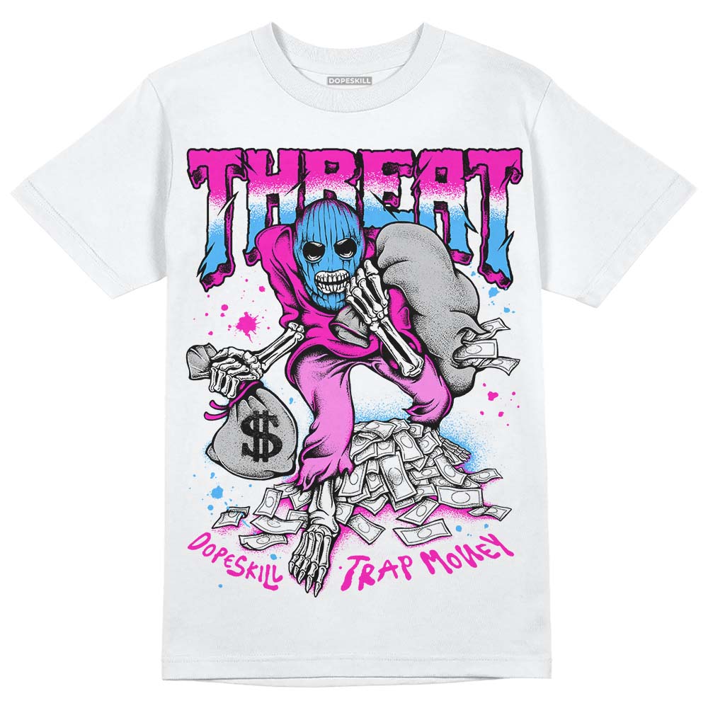 Dunk Low GS “Active Fuchsia” DopeSkill T-Shirt Threat Graphic Streetwear - White