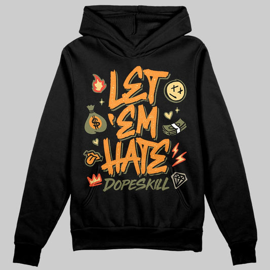 Olive Sneakers DopeSkill Hoodie Sweatshirt Let 'em Hate Graphic Streetwear - Black