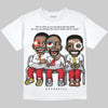 Jordan 4 Retro Red Cement DopeSkill Oversize Print T-Shirt First Sunday Graphic Streetwear