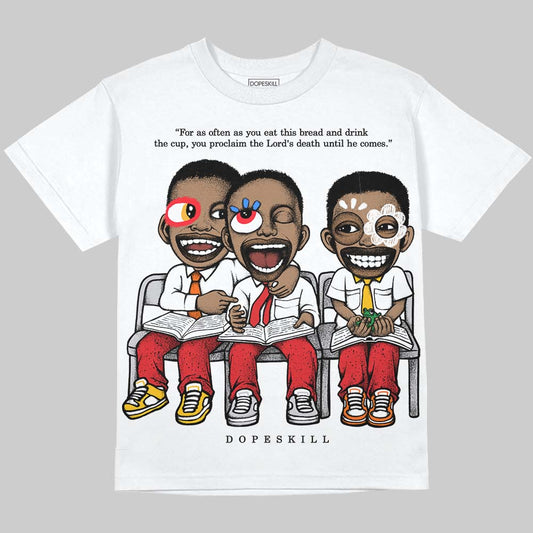 Jordan 4 Retro Red Cement DopeSkill Oversize Print T-Shirt First Sunday Graphic Streetwear