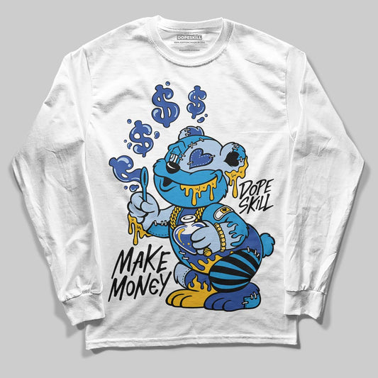 Royal Blue Sneakers DopeSkill Long Sleeve T-Shirt Make Money Graphic Streetwear - White