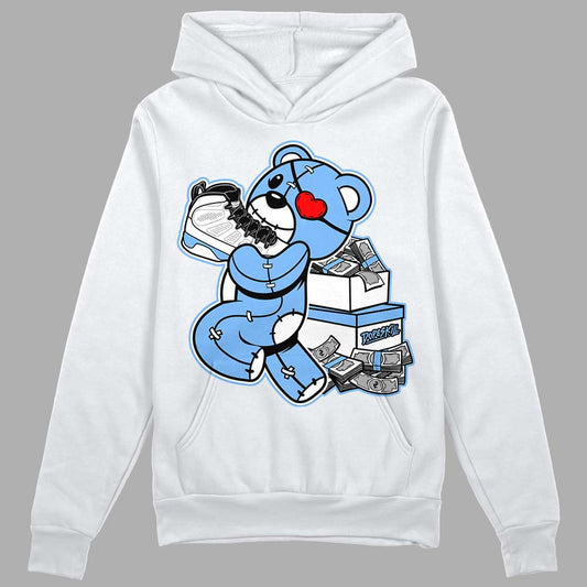 Jordan 9 Powder Blue DopeSkill Hoodie Sweatshirt Bear Steals Sneaker Graphic Streetwear - White